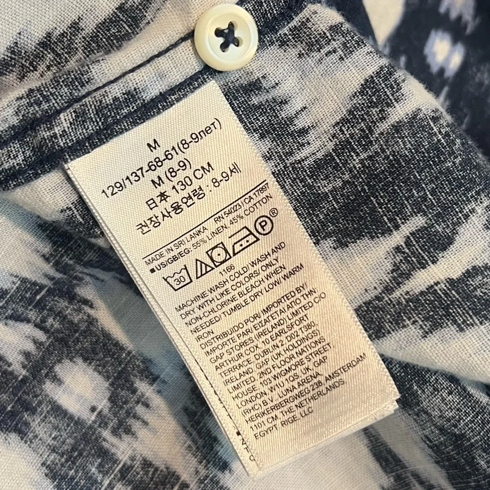 GAP‎ Linen-Cotton Button-Down Short Sleeve Shirt